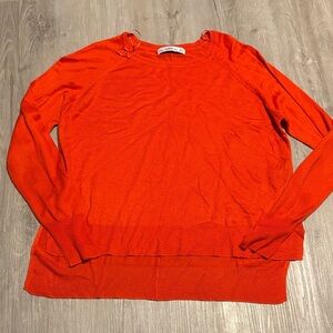 Zara Orange Long Sleeve Top